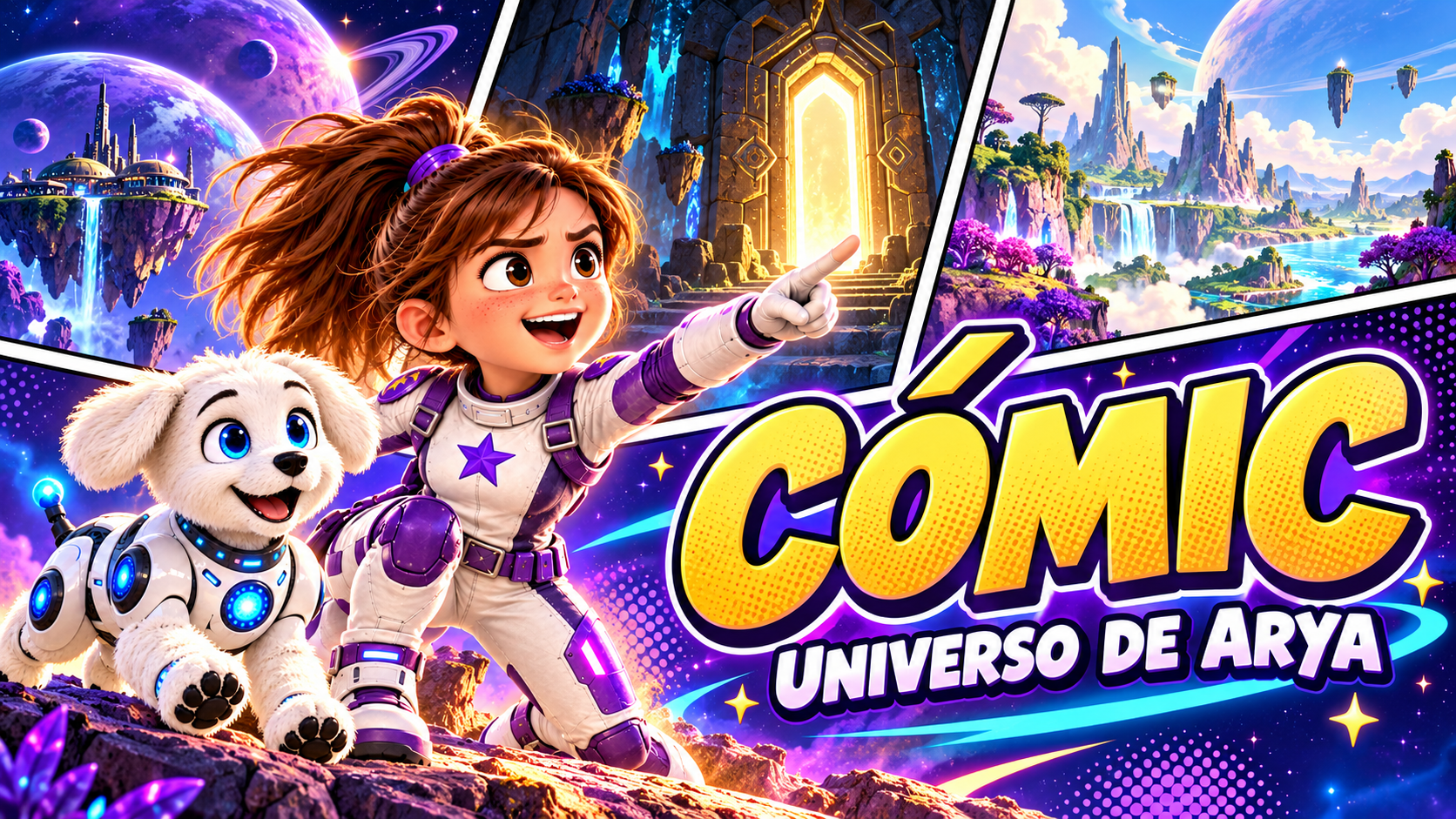 Cómic Universo de Arya, con Arya y Loqui